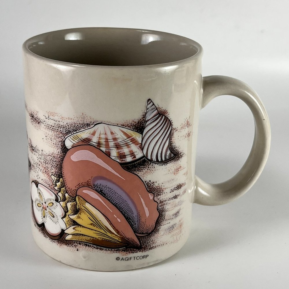 Vtg Seashells Coffee Cup Mug Nautical Ocean Beach Agiftcorp Replacement